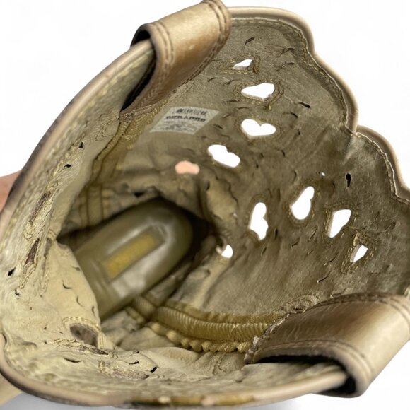 Durango Ivory Leather Hearts Western Cowboy Cowgirl High Heel Boots Women's 7 M - Picture 11 of 14